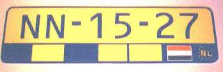 european licence plate